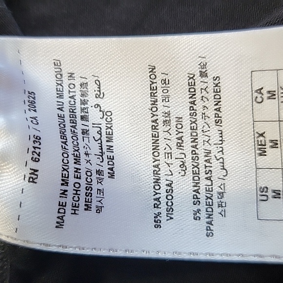 Guess Size M Black with Gray Animal Print Accent, Ruched Side Bodycon Dress - Picture 11 of 11